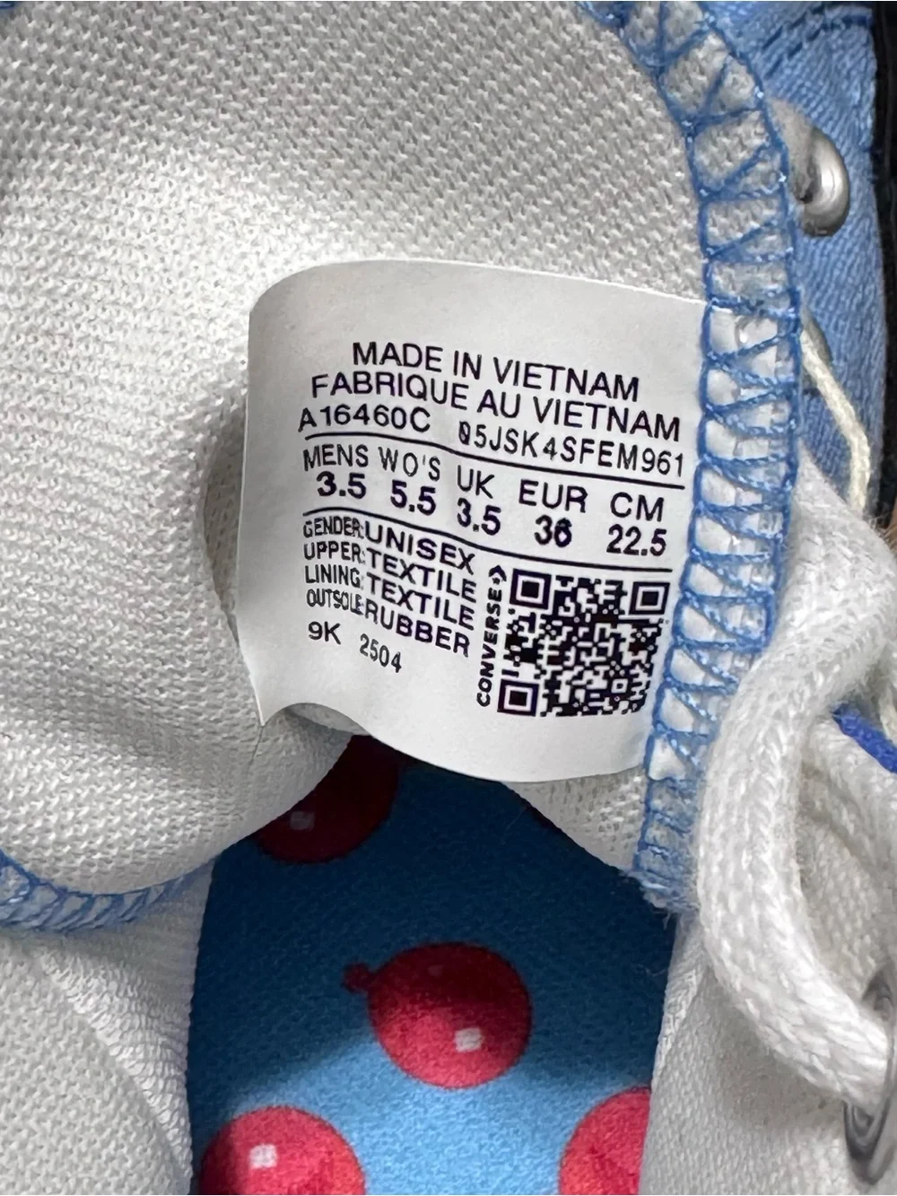 Converse Kids Light Blue High-Top Sneakers with Cartoon Cloud Accent